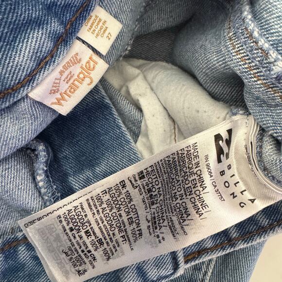 Wrangler Billabong flare bellbottom floral patchwork jeans 70's high rise 27 - Picture 9 of 15